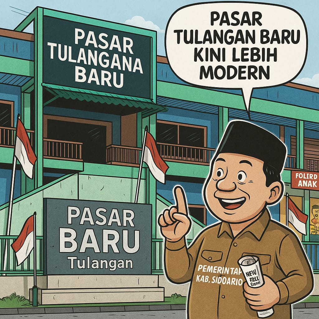 PEMERINTAH DAERAH KABUPATEN SIDOARJO GENCAR REHABILITASI PASAR RAKYAT, PASAR TULANGAN BARU KINI LEBIH MODERN