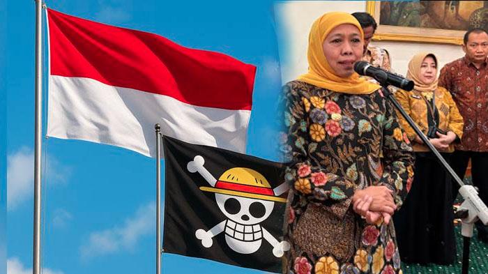 Gubernur Khofifah Tanggapi Fenomena Pengibaran Bendera One Piece Menjelang HUT RI