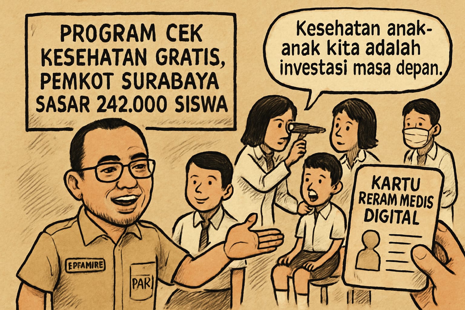Program Cek Kesehatan Gratis, Pemkot Surabaya Sasar 242 Ribu Siswa
