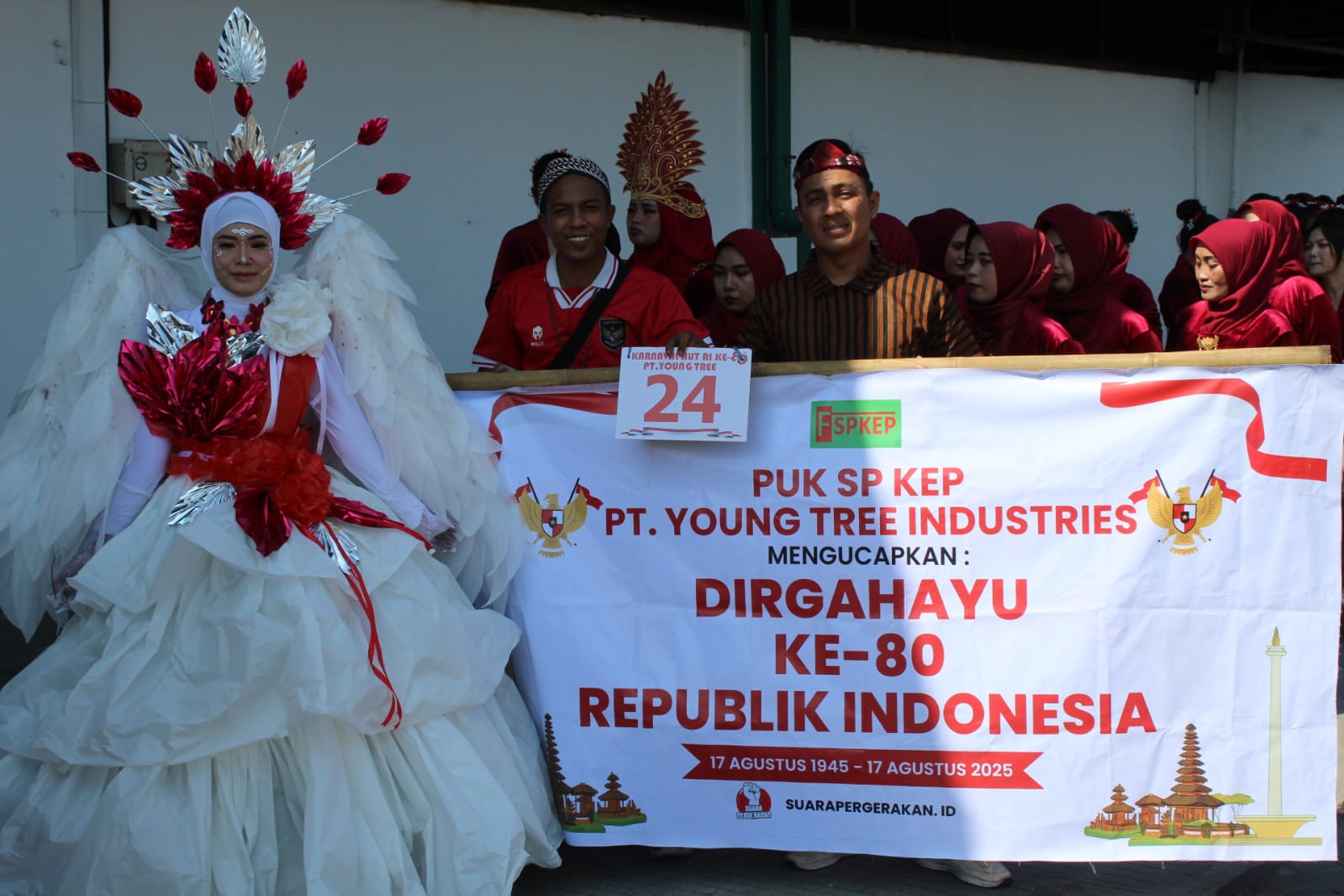 PUK SP KEP PT Young Tree Industries Meriahkan Karnaval Kemerdekaan di Perusahaan.