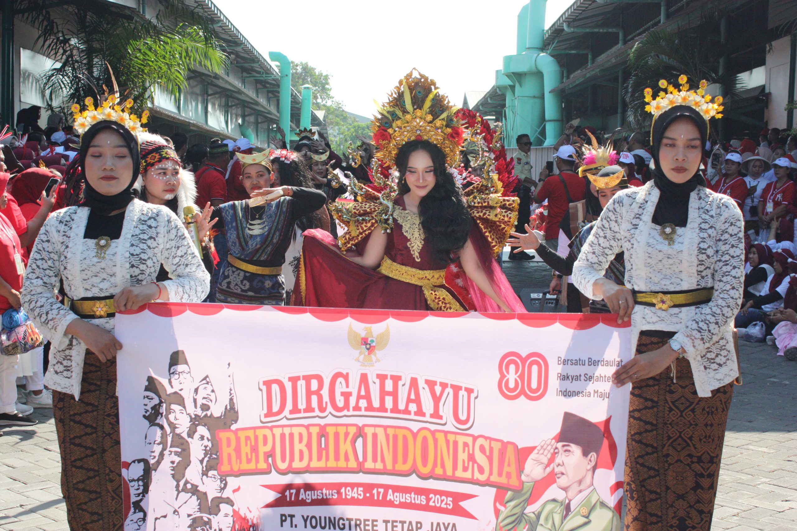 Semarak Peringatan HUT ke-80 RI di PT Young Tree Industries Sidoarjo, Ada Keseruan Karnaval Dan Best Kostum