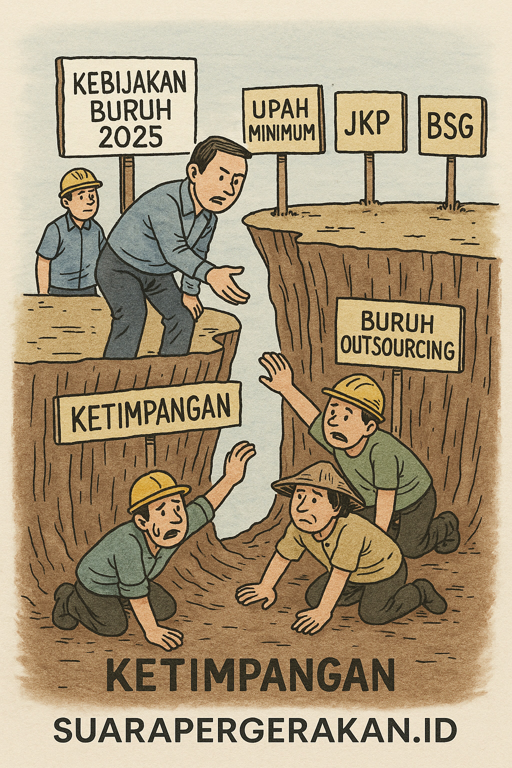 Kebijakan Buruh di 2025 Dinilai Tak Merata