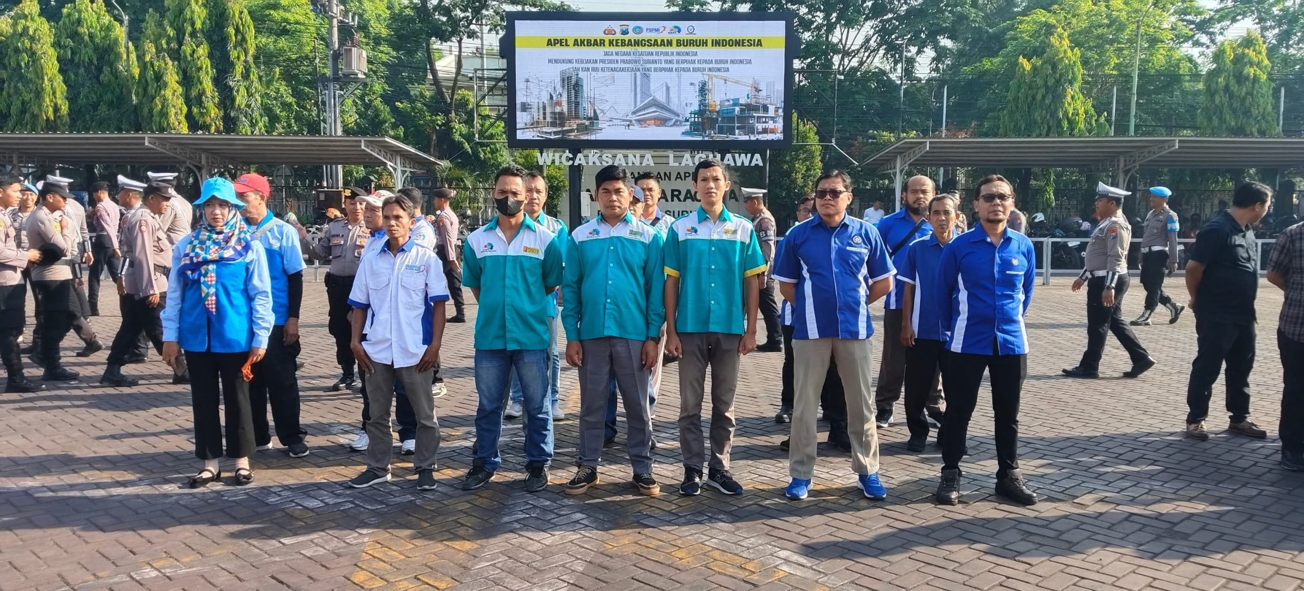 DPC FSP KEP Kab. Pasuruan Hadir dalam Apel Kebangsaan, Bentuk sinergi buruh dengan polres pasuruan