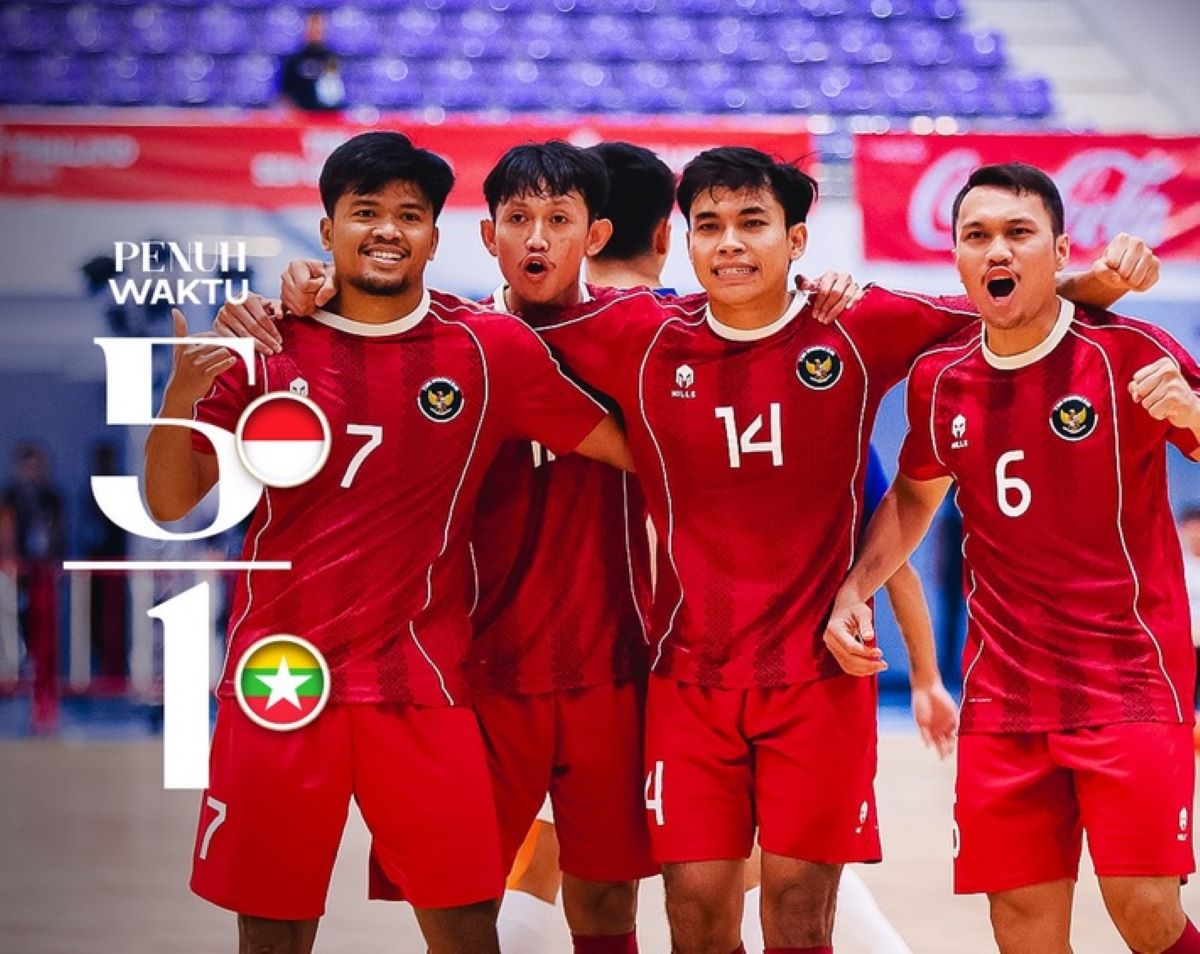 Futsal Putra SEA Games 2025: Indonesia Bantai Myanmar 5-1