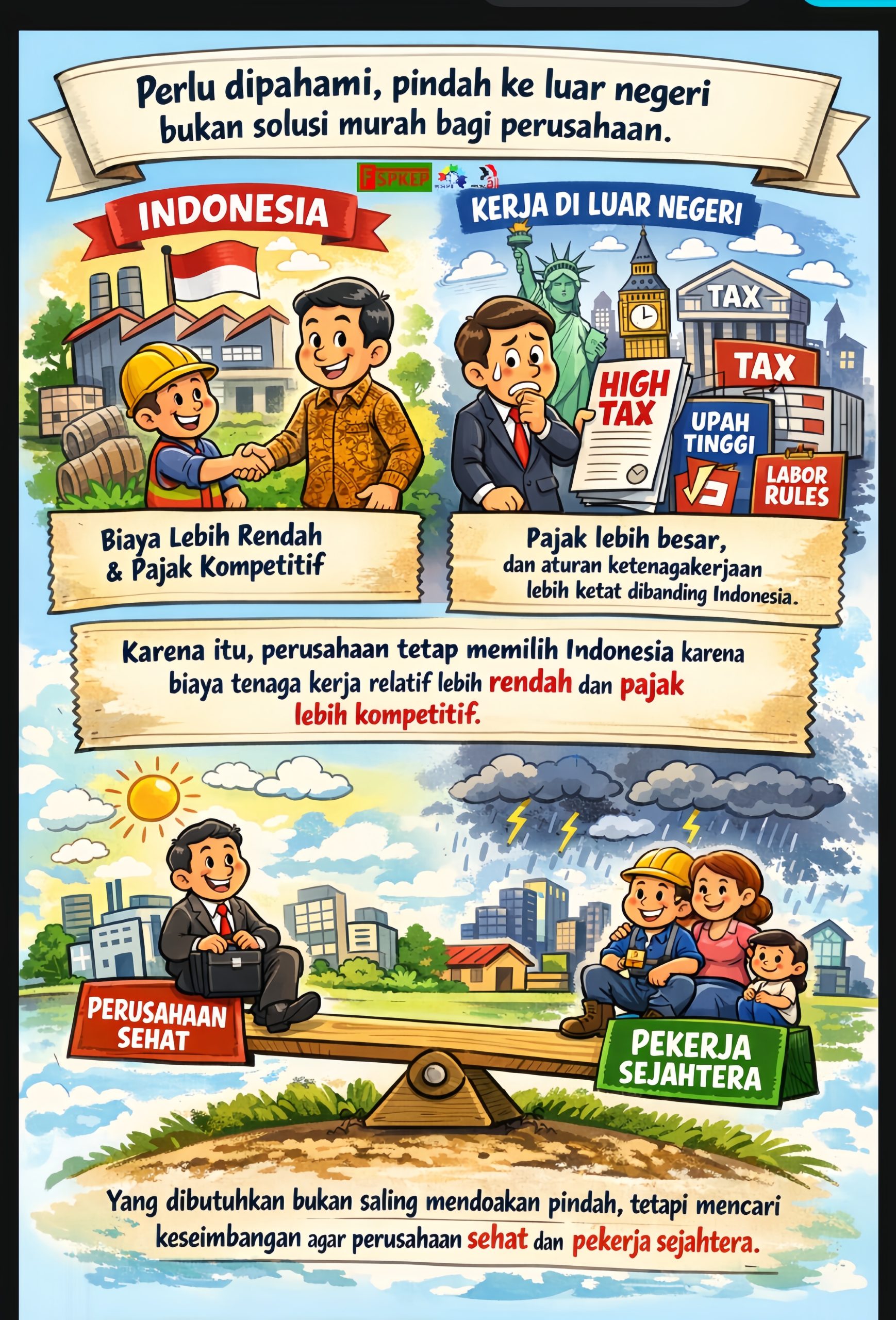 Ketua Umum FSPKEP: Relokasi Perusahaan ke Luar Negeri Bukan Solusi Murah